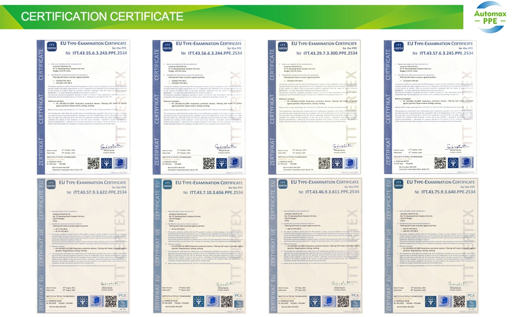 Disposable FFP2 Protective Dust Mask CE Certification