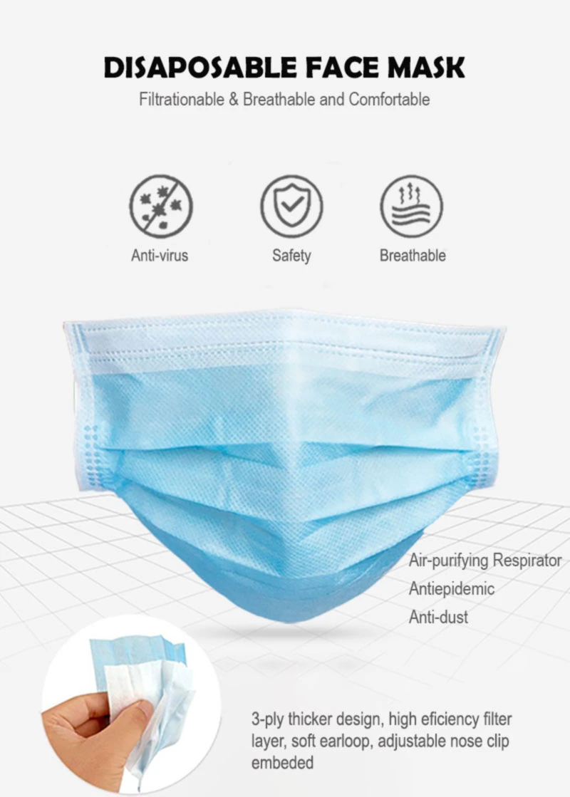 3-Ply Anti-Dust Face Mouth Masks Facial Mask