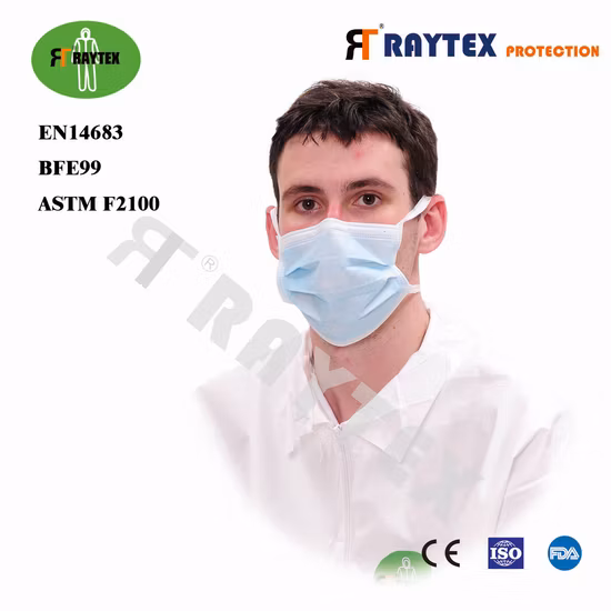 Raytex 11031 Non Woven Fabric 3 Ply Face Mask Earloop Type Factory Supply Directly