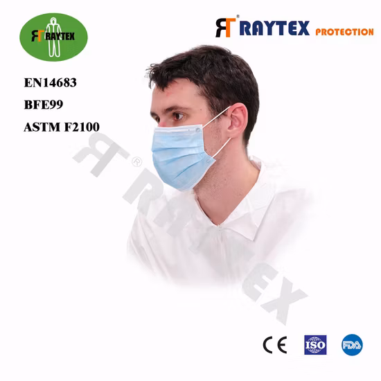 Raytex 11031 Non Woven Fabric 3 Ply Face Mask Earloop Type Factory Supply Directly