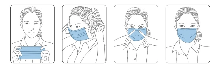 Disposable 3-Ply Non-Woven Face Mask
