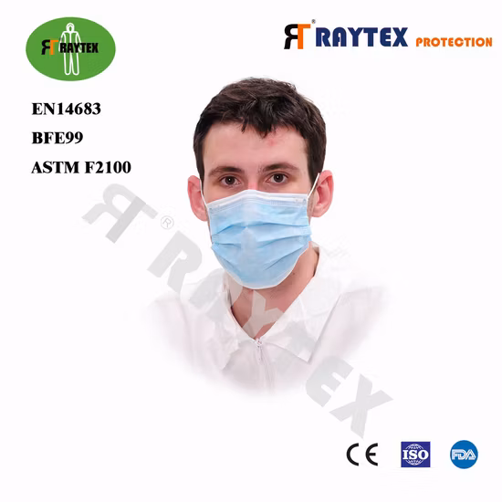 Raytex 11031 Non Woven Fabric 3 Ply Face Mask Earloop Type Factory Supply Directly