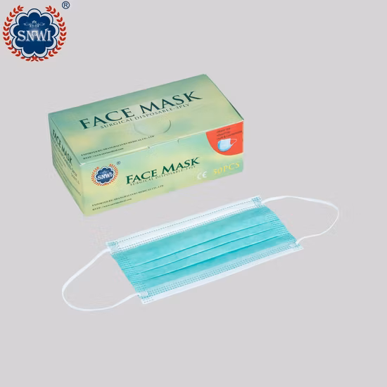 Wholesale 3 Ply High Quantity Easy to Breath Disposable Colorful Nonwoven Face Mask with Earloop Surgical Medical Face Mask