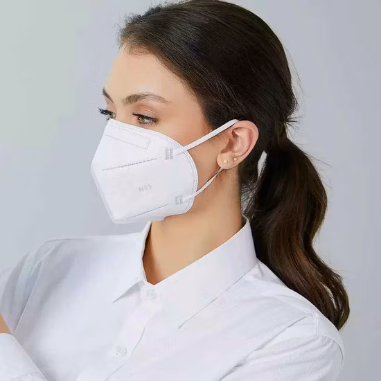 95%-99% High Filtration 5 Ply Non-Woven Disposable FFP2 KN95 N95 Face Mask of Fold, 3D Cup Shape, Fish Shape