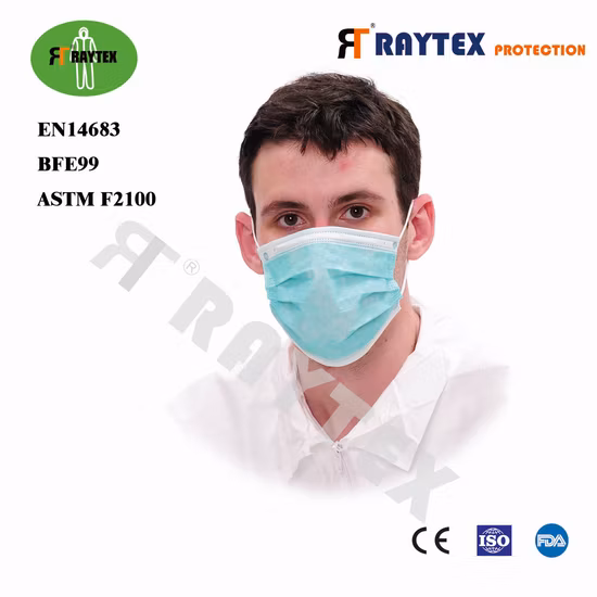 Raytex 11031 Non Woven Fabric 3 Ply Face Mask Earloop Type Factory Supply Directly