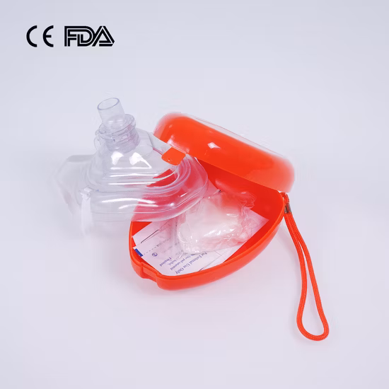CPR Mask Disposable CPR Pocket Mask Emergency Medical Mouth-to-Mouth Breathing CPR Mask Outdoor First Aid CPR Face Mask with CE, ISO